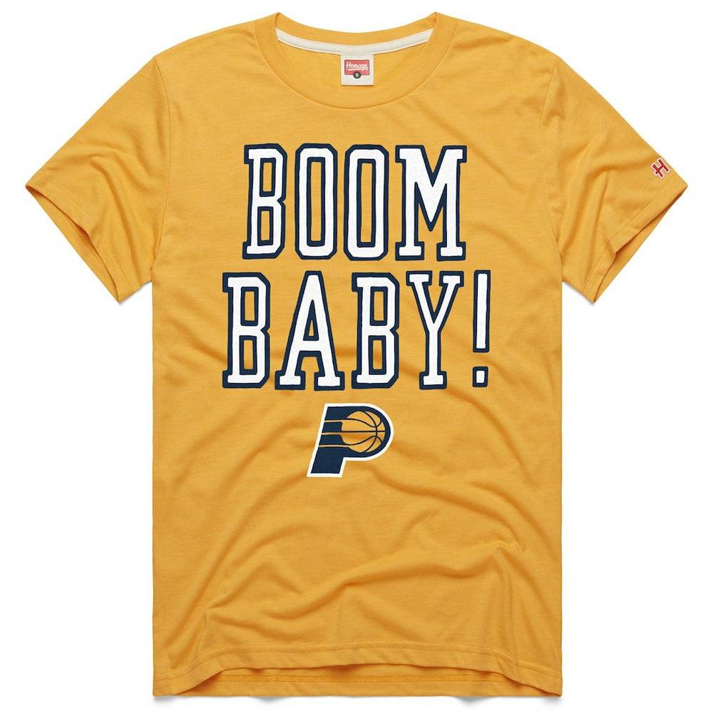 Indiana Pacers Homage Unisex Boom Baby Tri-Blend T-Shirt - Gold on sale