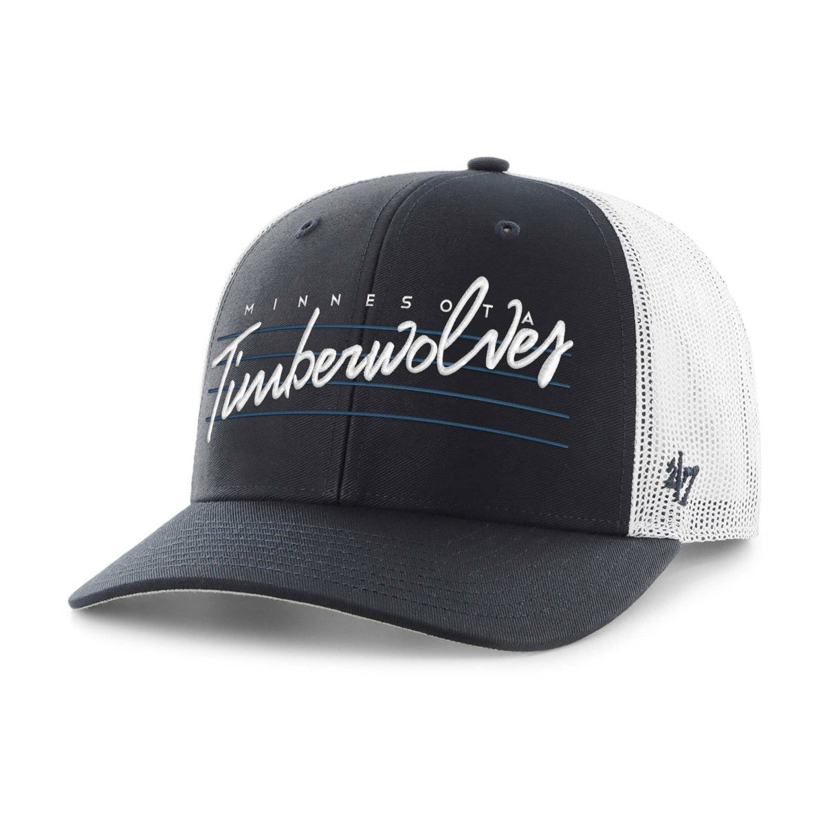 Minnesota Timberwolves '47 Downburst Trucker Adjustable Hat - Navy | 47 brand shop