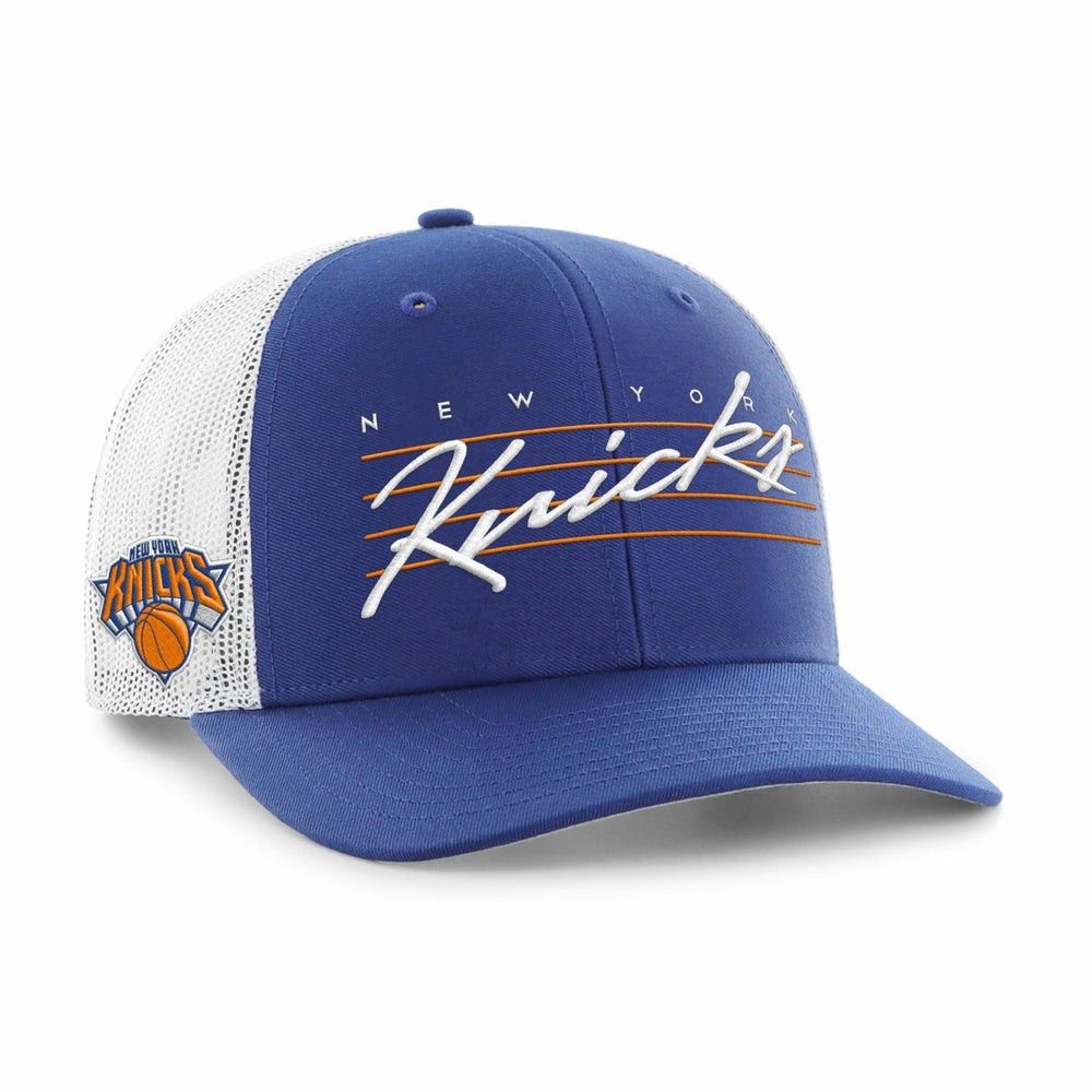 New York Knicks '47 Downburst Trucker Adjustable Hat - Blue | 47 brand sale
