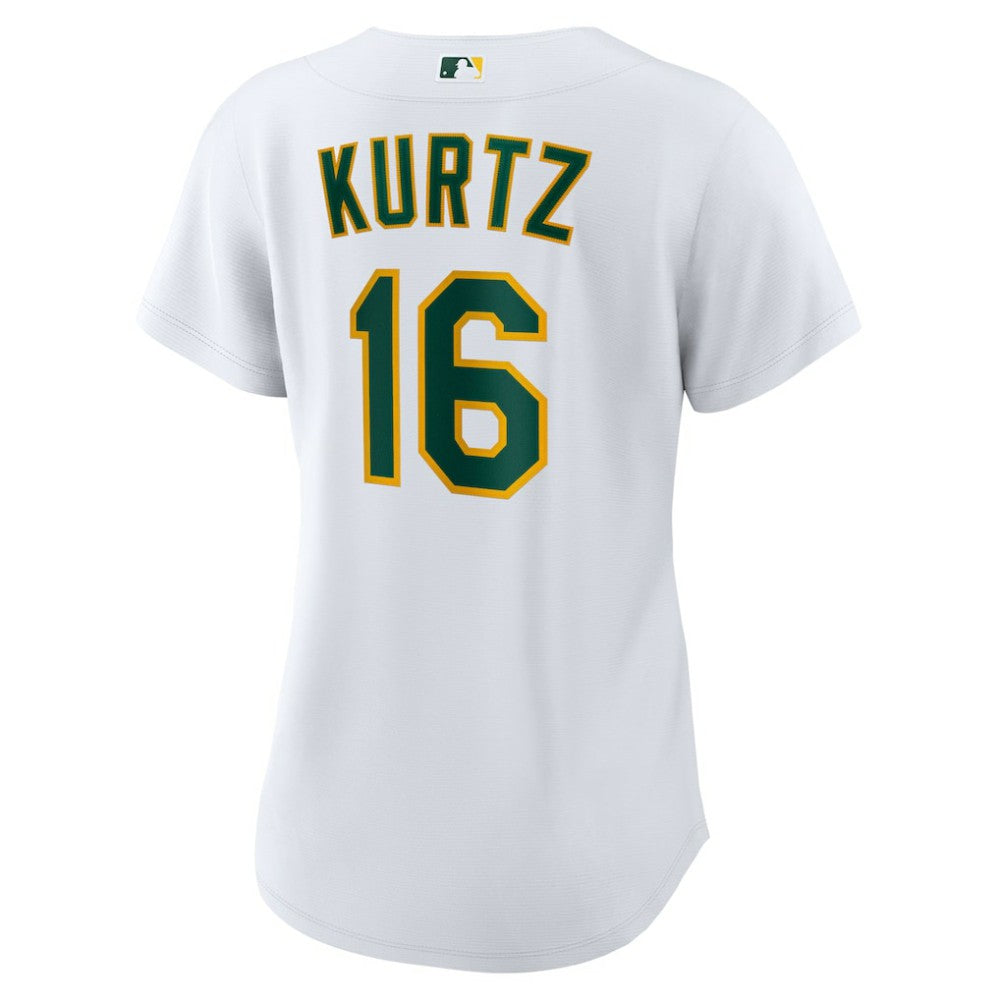 Nick Kurtz Athletics Women's Home Replica Player Jersey - White | Nike