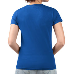 NFL New York Giants G-III 4Her by Carl Banks Women's Super-Slim Fit Lightweight Pinstripe Circle V-Neck T-Shirt