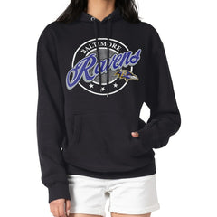 NFL Baltimore Ravens G-III 4Her by Carl Banks Women's Pinstripe Circle Fleece Pullover Hoodie