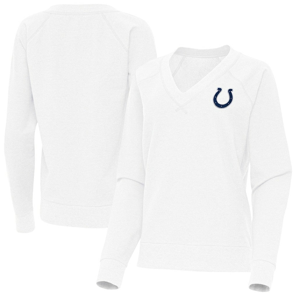 NFL Indianapolis Colts Antigua Women's Varsity Tri-Blend V-Neck Long Sleeve T-Shirt