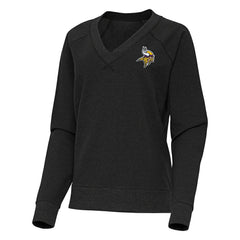 NFL Minnesota Vikings Antigua Women's Varsity Tri-Blend V-Neck Long Sleeve T-Shirt
