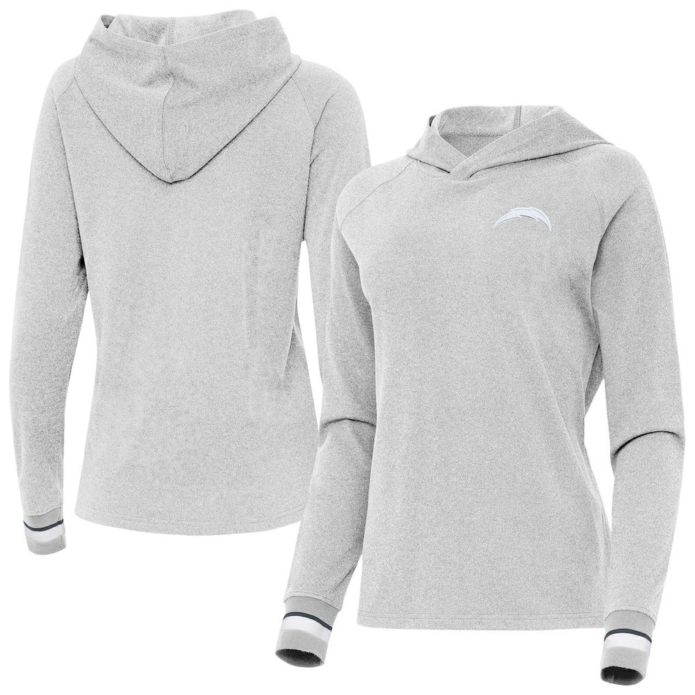 NFL Los Angeles Chargers Antigua Women's Trek Raglan Pullover Hoodie