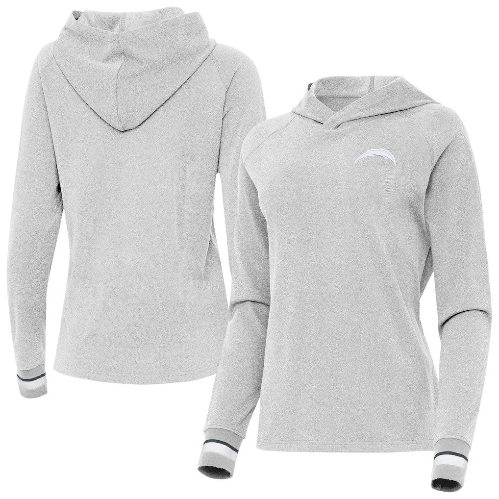 NFL Los Angeles Chargers Antigua Women's Trek Raglan Pullover Hoodie