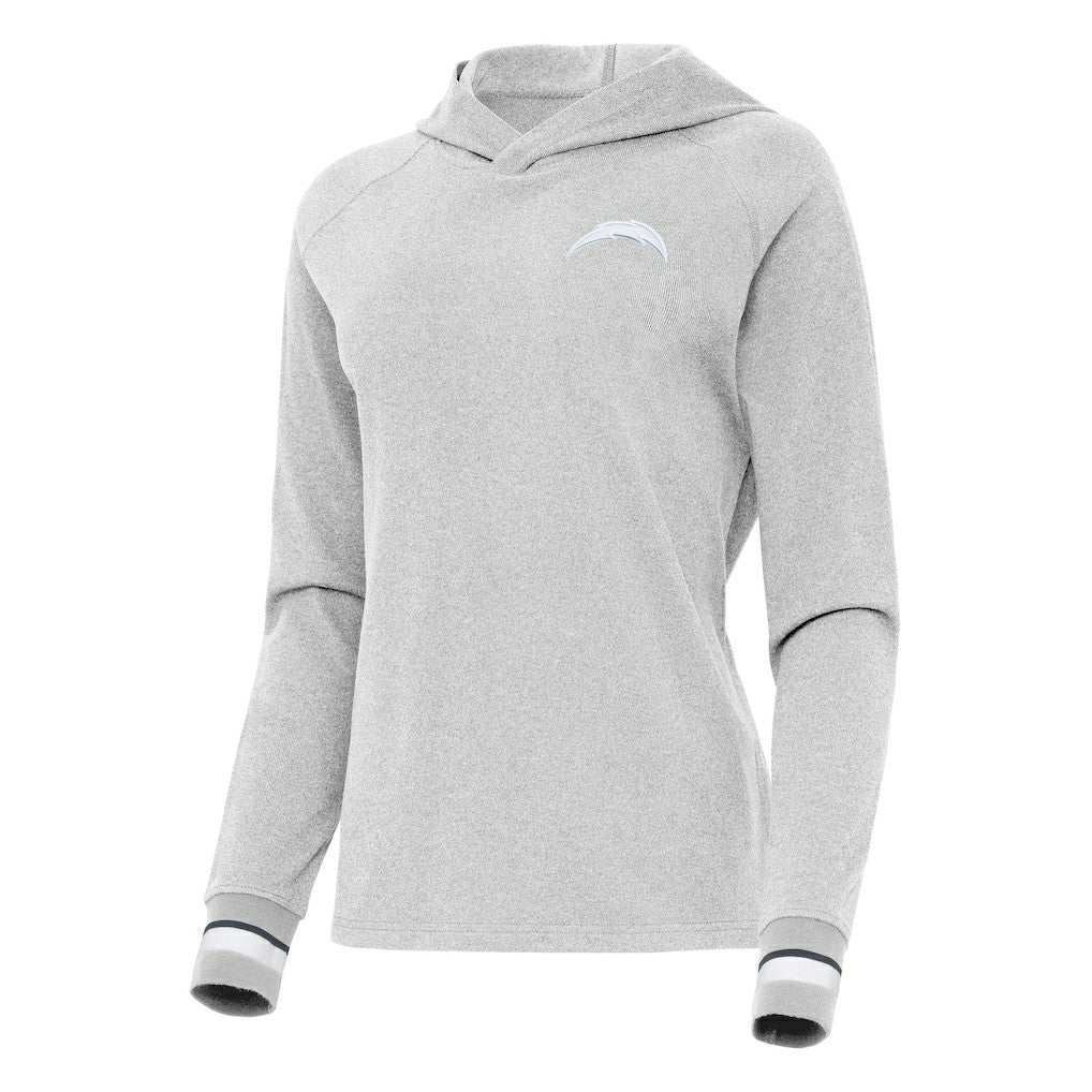 NFL Los Angeles Chargers Antigua Women's Trek Raglan Pullover Hoodie