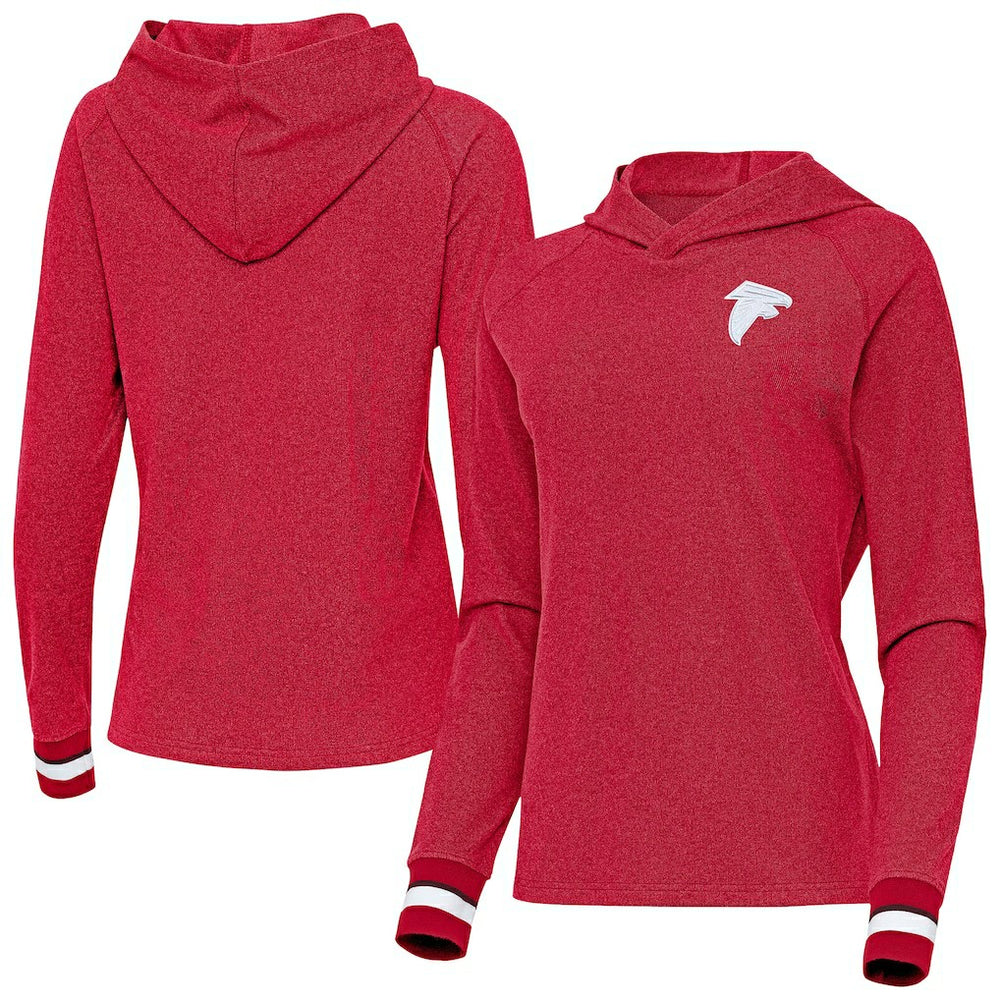 NFL Atlanta Falcons Antigua Women's Trek Raglan Pullover Hoodie