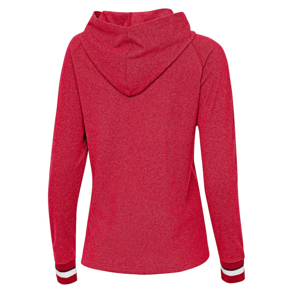 NFL Atlanta Falcons Antigua Women's Trek Raglan Pullover Hoodie