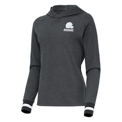 NFL Cleveland Browns Antigua Women's Trek Raglan Pullover Hoodie