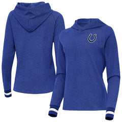 NFL Indianapolis Colts Antigua Women's Trek Raglan Pullover Hoodie