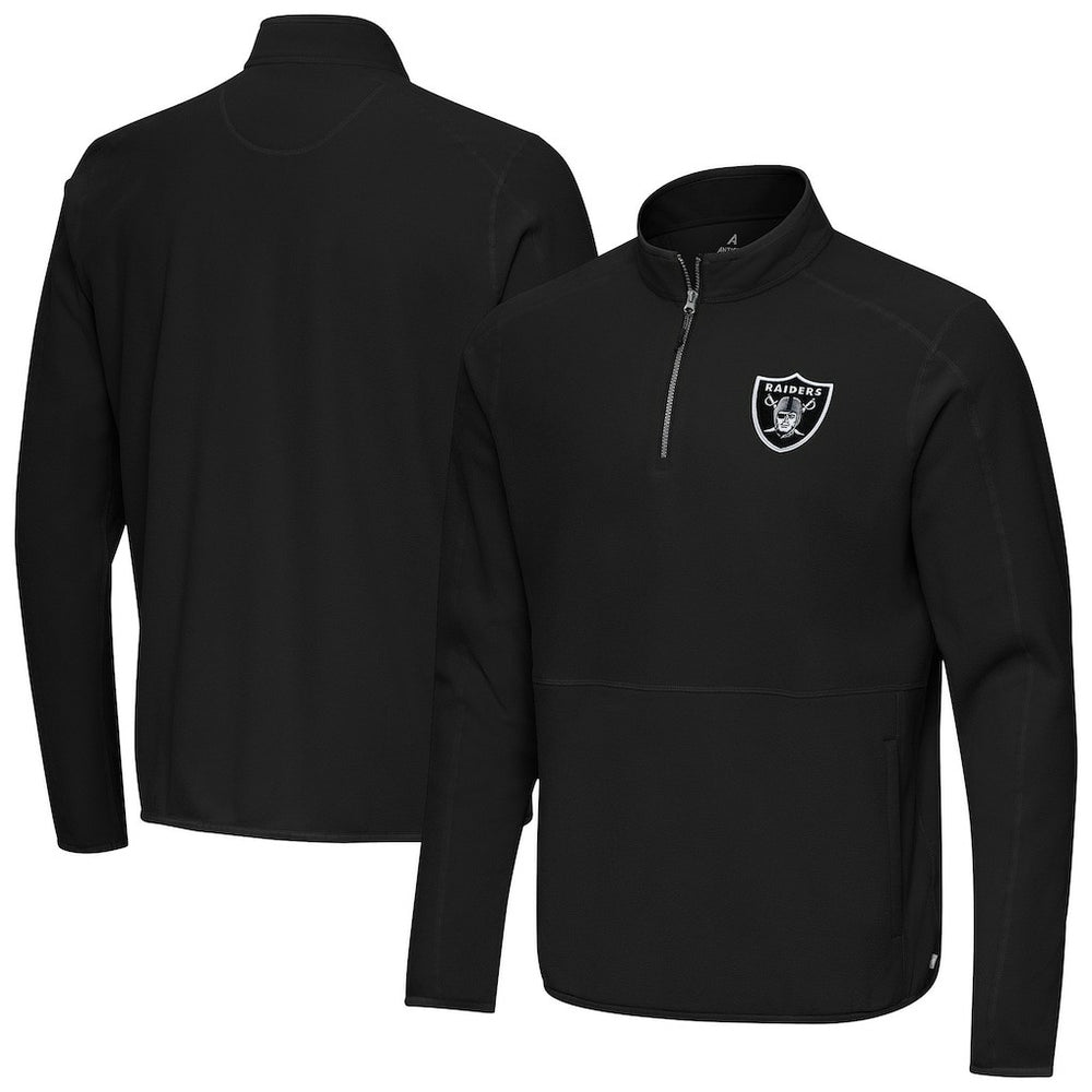 NFL Las Vegas Raiders Antigua Step Up Quarter-Zip Pullover