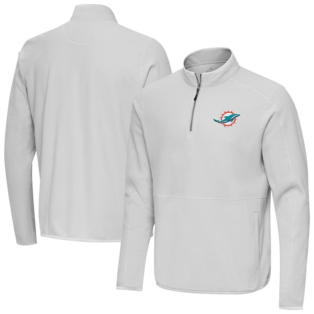 NFL Miami Dolphins Antigua Step Up Quarter-Zip Pullover