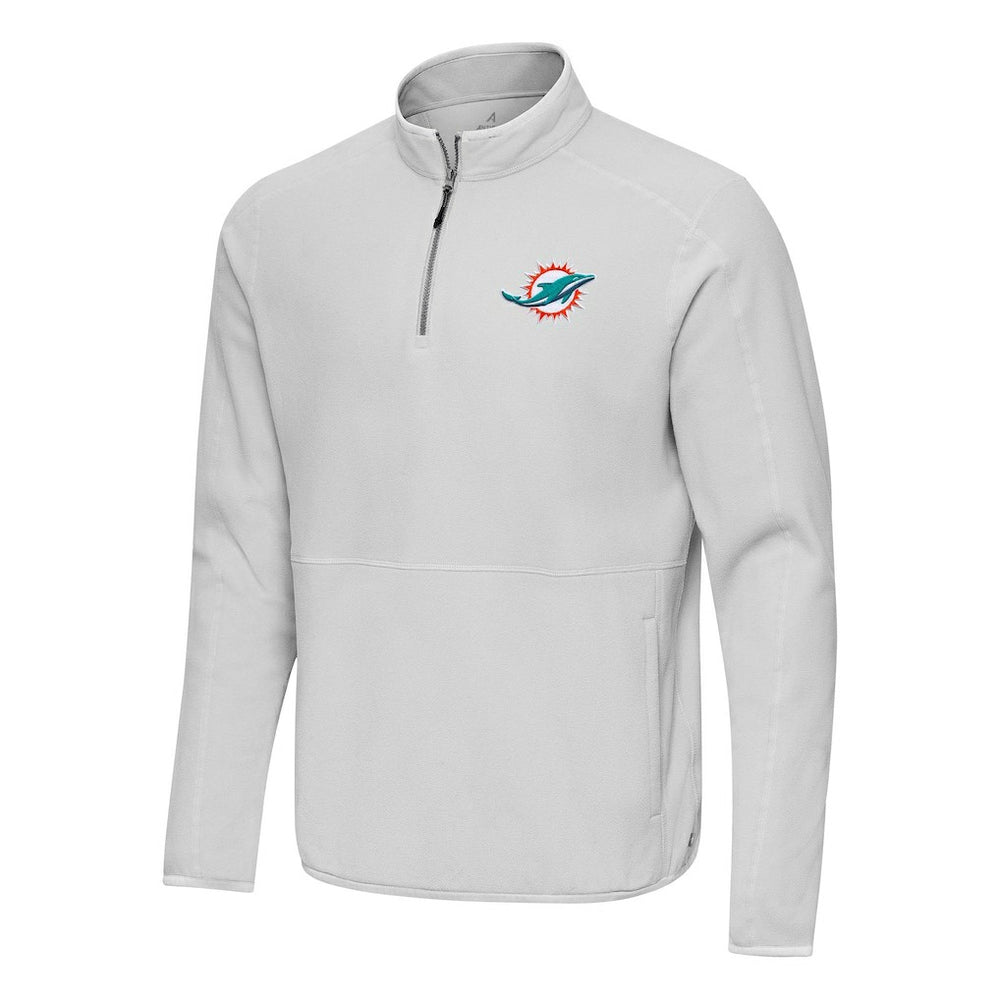 NFL Miami Dolphins Antigua Step Up Quarter-Zip Pullover