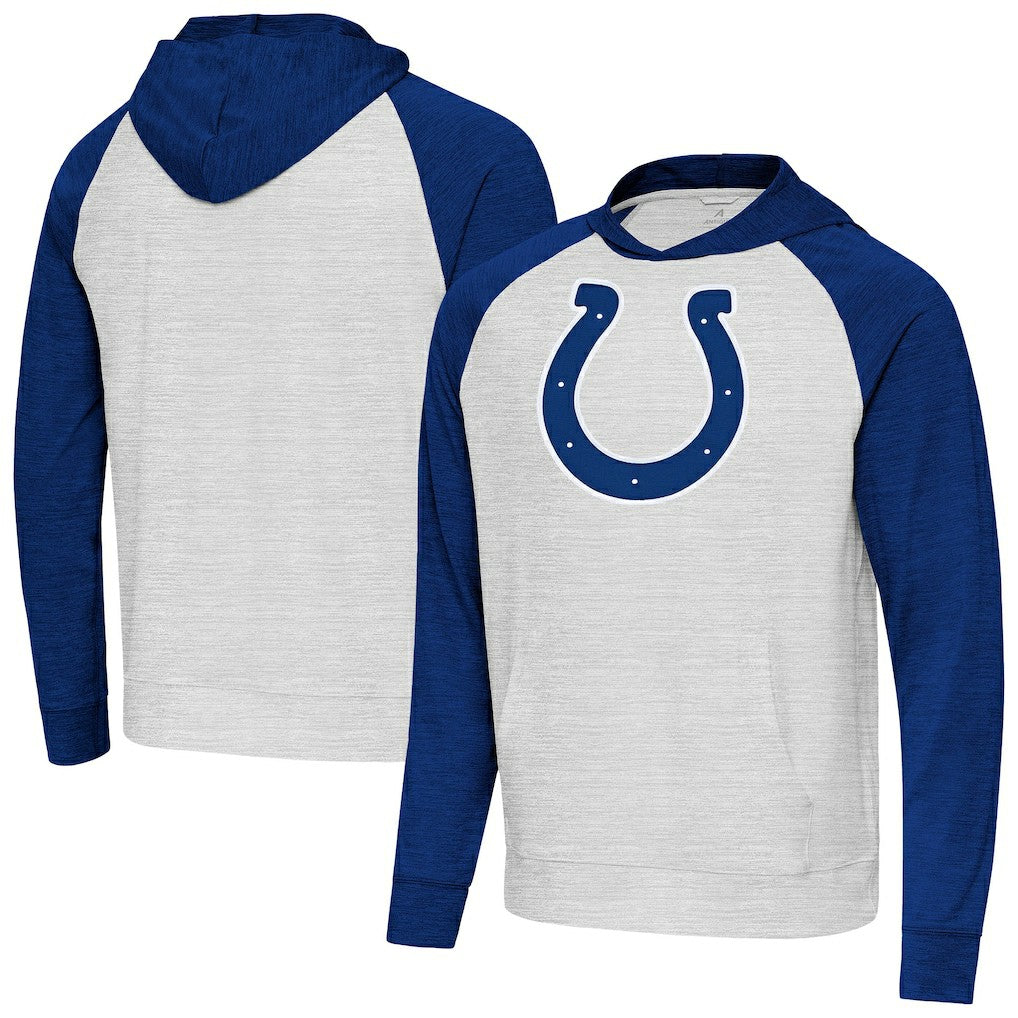 NFL Indianapolis Colts Antigua Urgent Raglan Pullover Hoodie