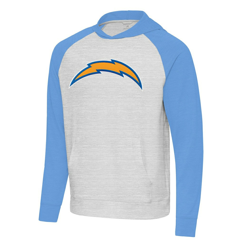 NFL Los Angeles Chargers Antigua Urgent Raglan Pullover Hoodie