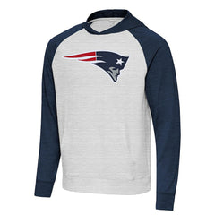 NFL New England Patriots Antigua Urgent Raglan Pullover Hoodie