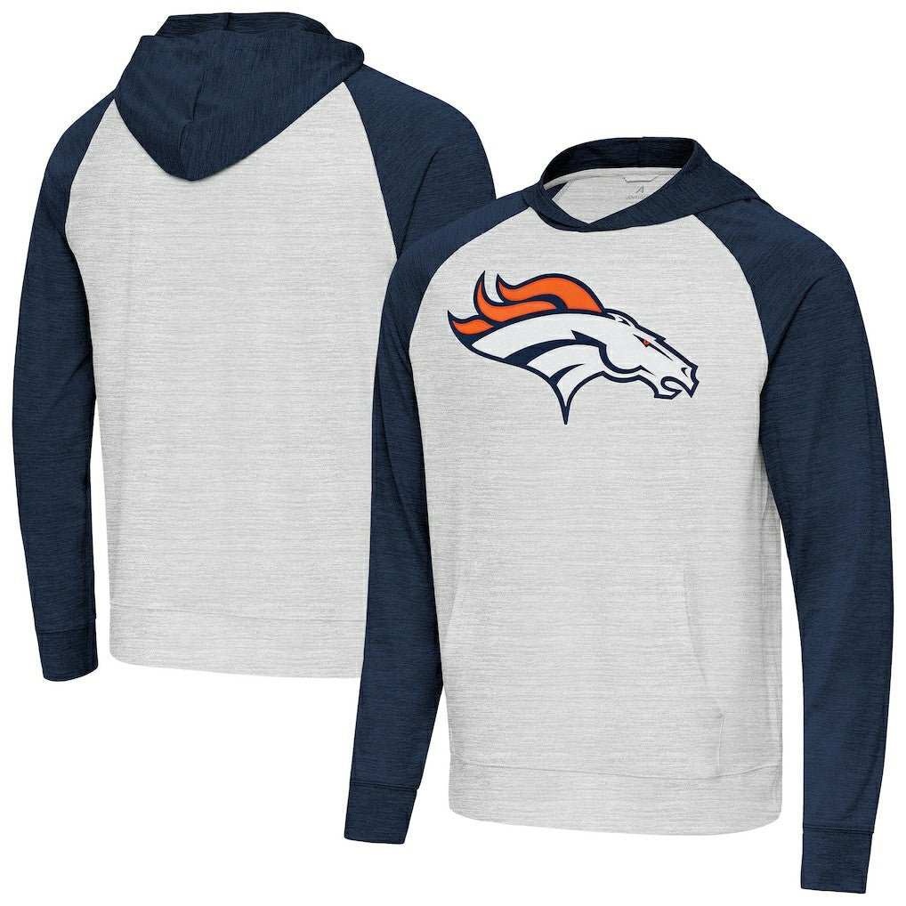 NFL Denver Broncos Antigua Urgent Raglan Pullover Hoodie