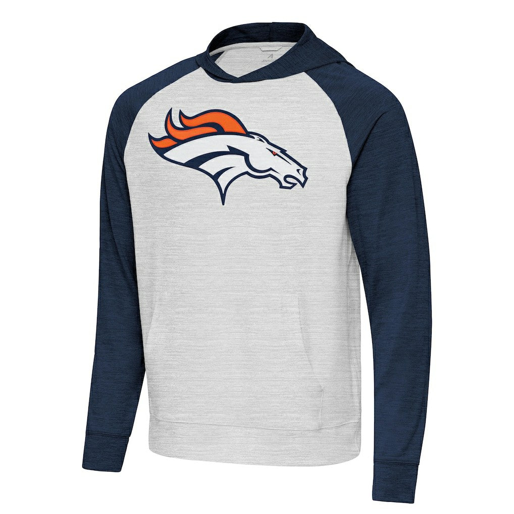 NFL Denver Broncos Antigua Urgent Raglan Pullover Hoodie