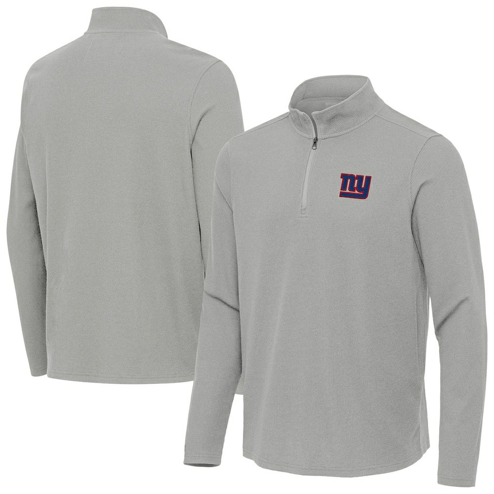 NFL New York Giants Antigua Sync Tri-Blend Quarter-Zip Pullover