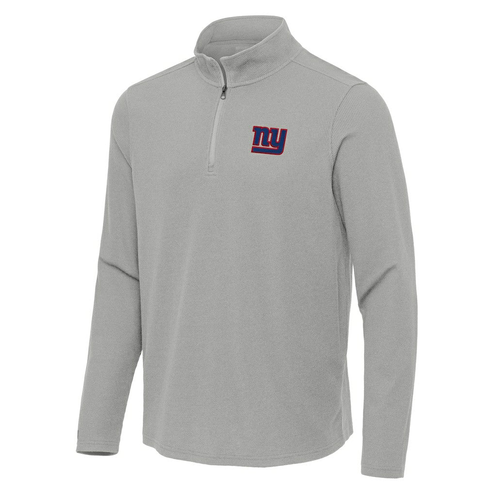 NFL New York Giants Antigua Sync Tri-Blend Quarter-Zip Pullover