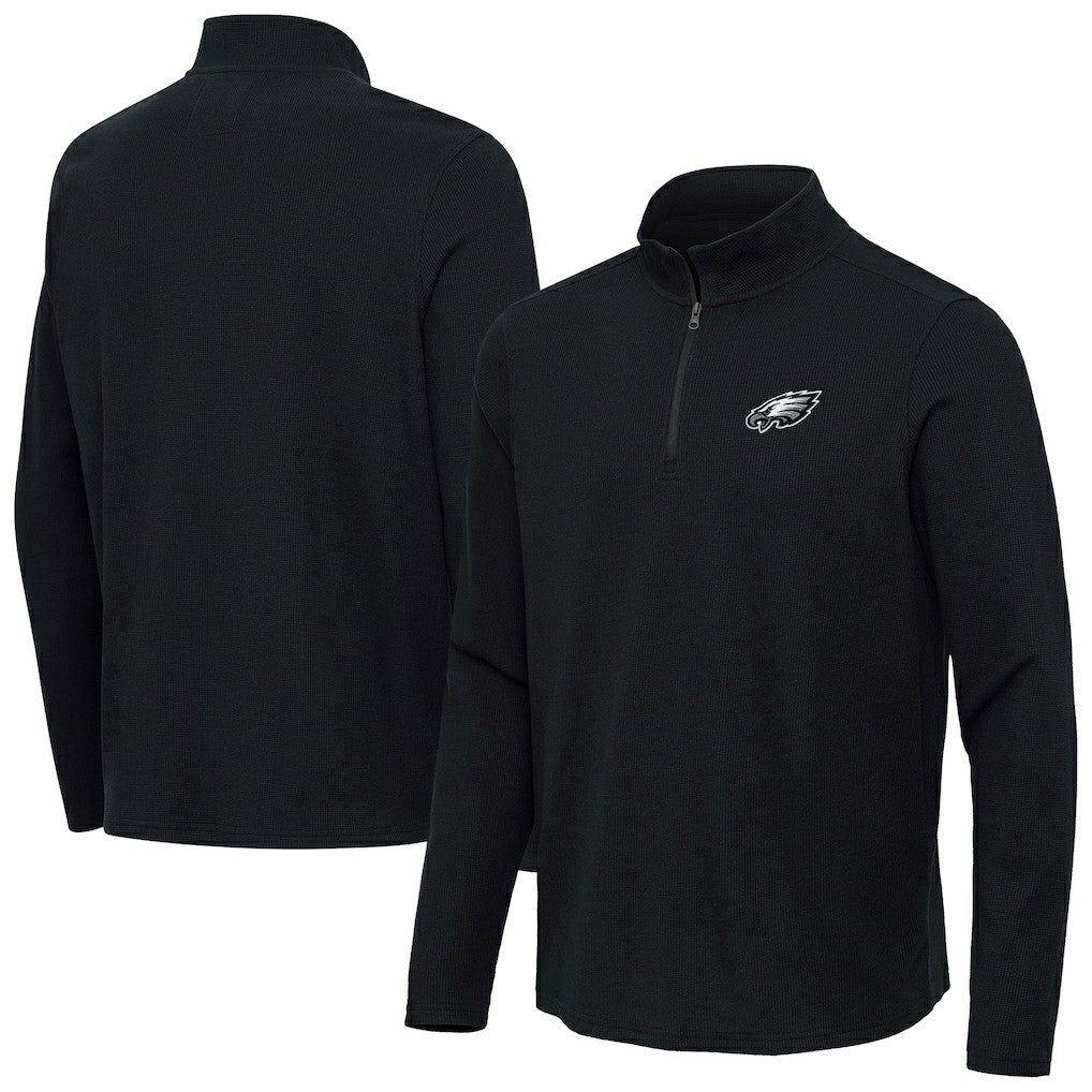 NFL Philadelphia Eagles Antigua Sync Tri-Blend Quarter-Zip Pullover