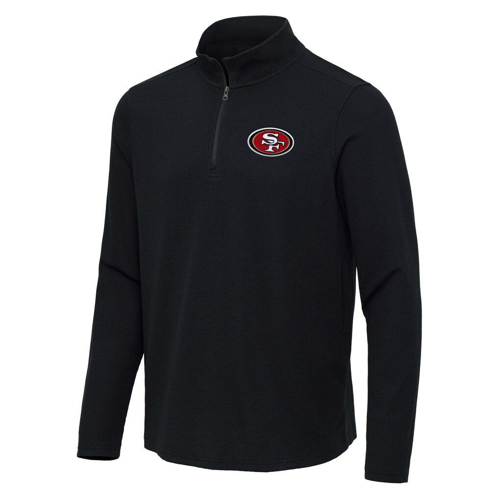 NFL San Francisco 49ers Antigua Sync Tri-Blend Quarter-Zip Pullover