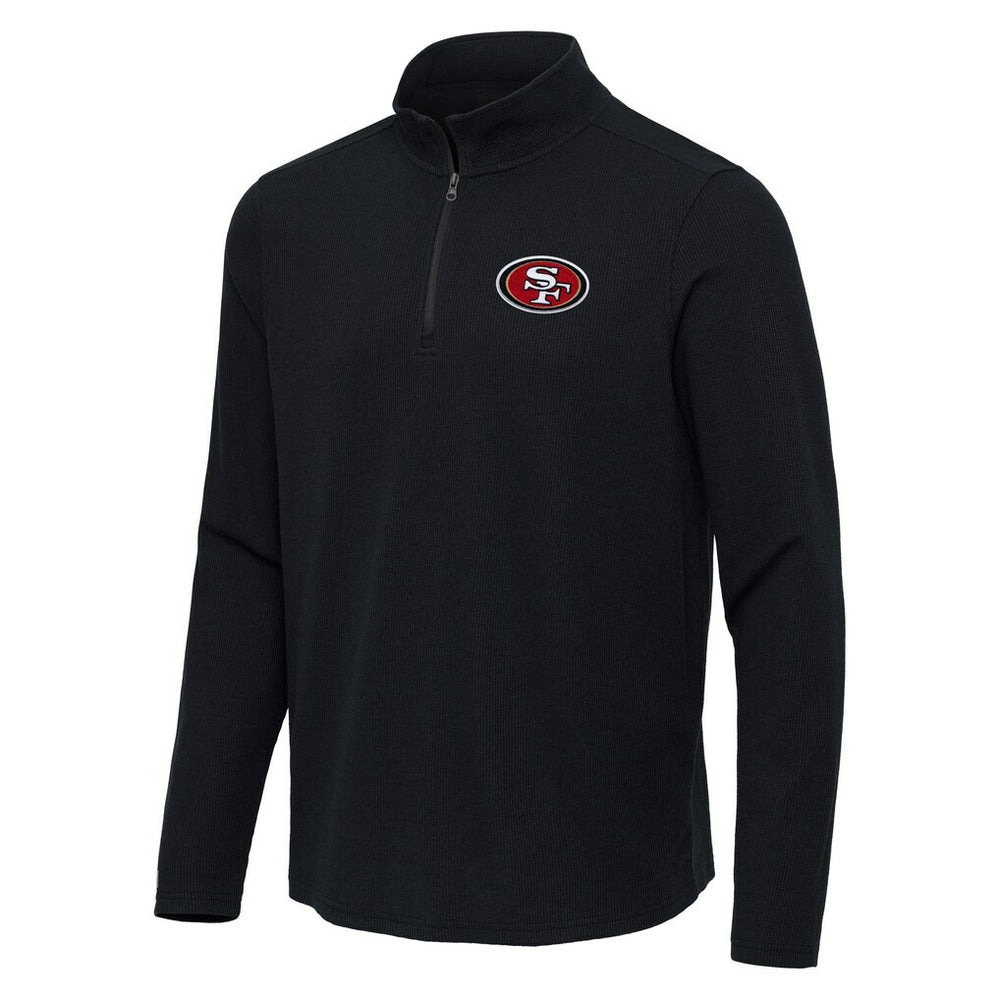 NFL San Francisco 49ers Antigua Sync Tri-Blend Quarter-Zip Pullover