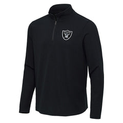 NFL Las Vegas Raiders Antigua Sync Tri-Blend Quarter-Zip Pullover