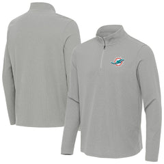 NFL Miami Dolphins Antigua Sync Tri-Blend Quarter-Zip Pullover