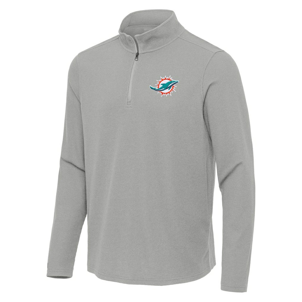 NFL Miami Dolphins Antigua Sync Tri-Blend Quarter-Zip Pullover