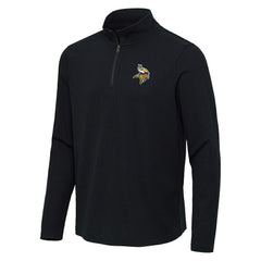 NFL Minnesota Vikings Antigua Sync Tri-Blend Quarter-Zip Pullover