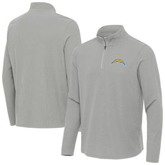 NFL Los Angeles Chargers Antigua Sync Tri-Blend Quarter-Zip Pullover