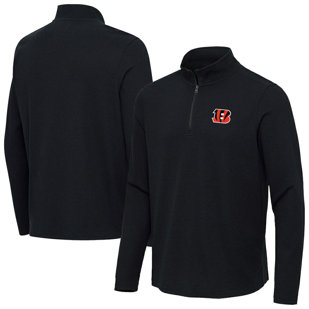 NFL Cincinnati Bengals Antigua Sync Tri-Blend Quarter-Zip Pullover