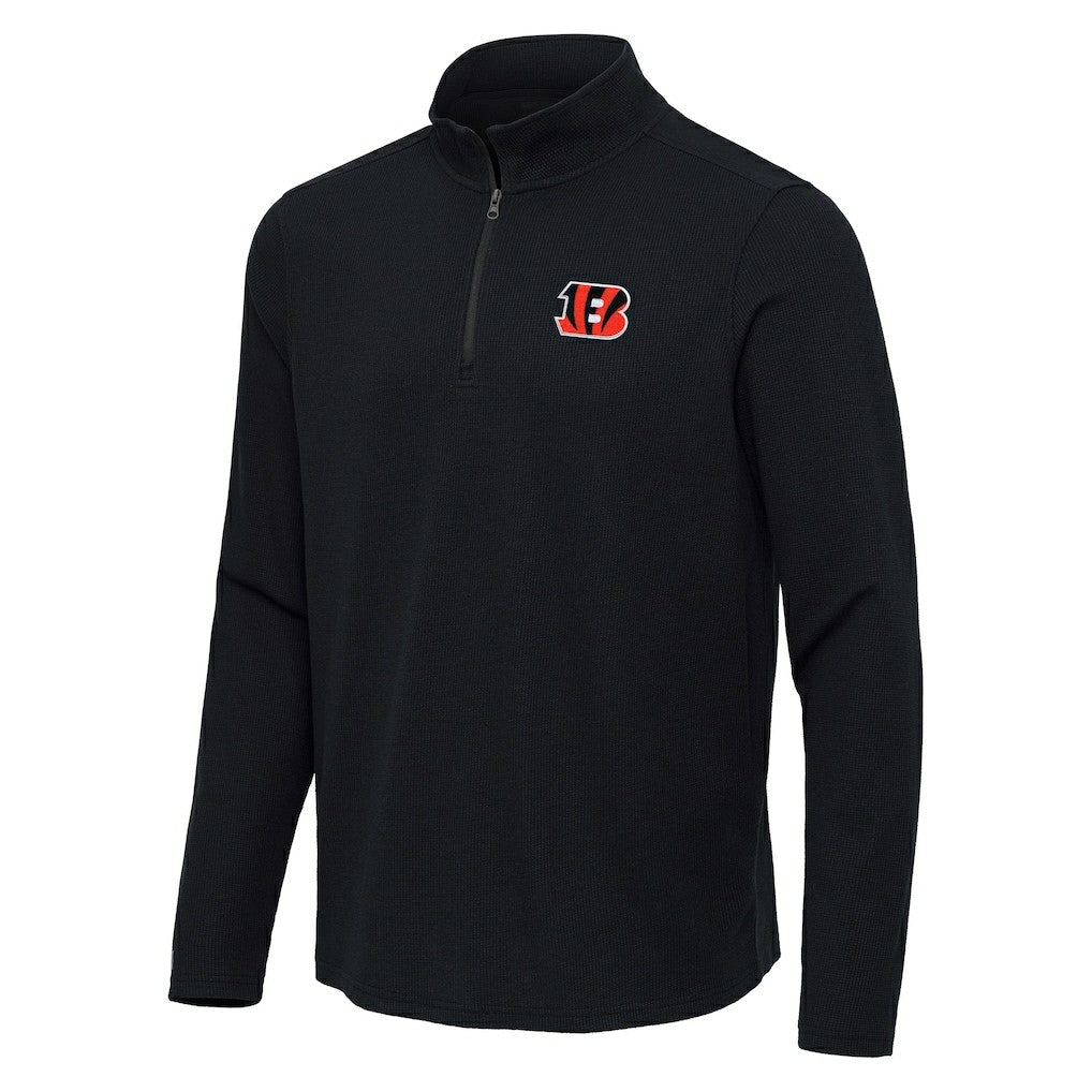 NFL Cincinnati Bengals Antigua Sync Tri-Blend Quarter-Zip Pullover