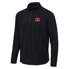 NFL Cincinnati Bengals Antigua Sync Tri-Blend Quarter-Zip Pullover