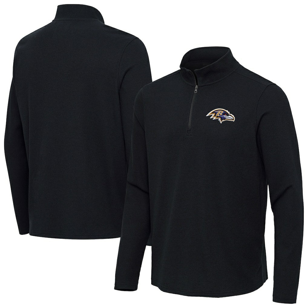 NFL Baltimore Ravens Antigua Sync Tri-Blend Quarter-Zip Pullover