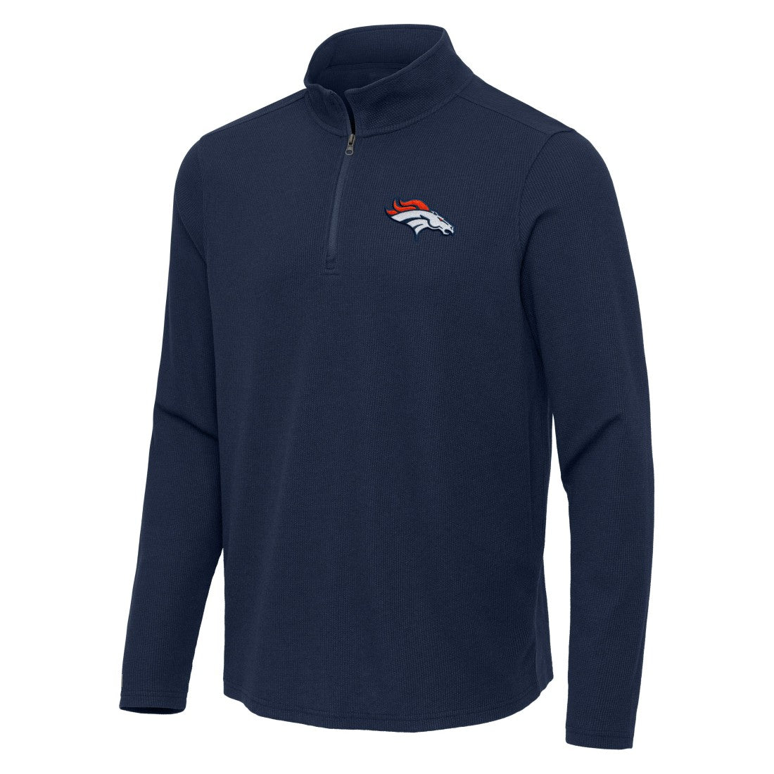 NFL Denver Broncos Antigua Sync Tri-Blend Quarter-Zip Pullover