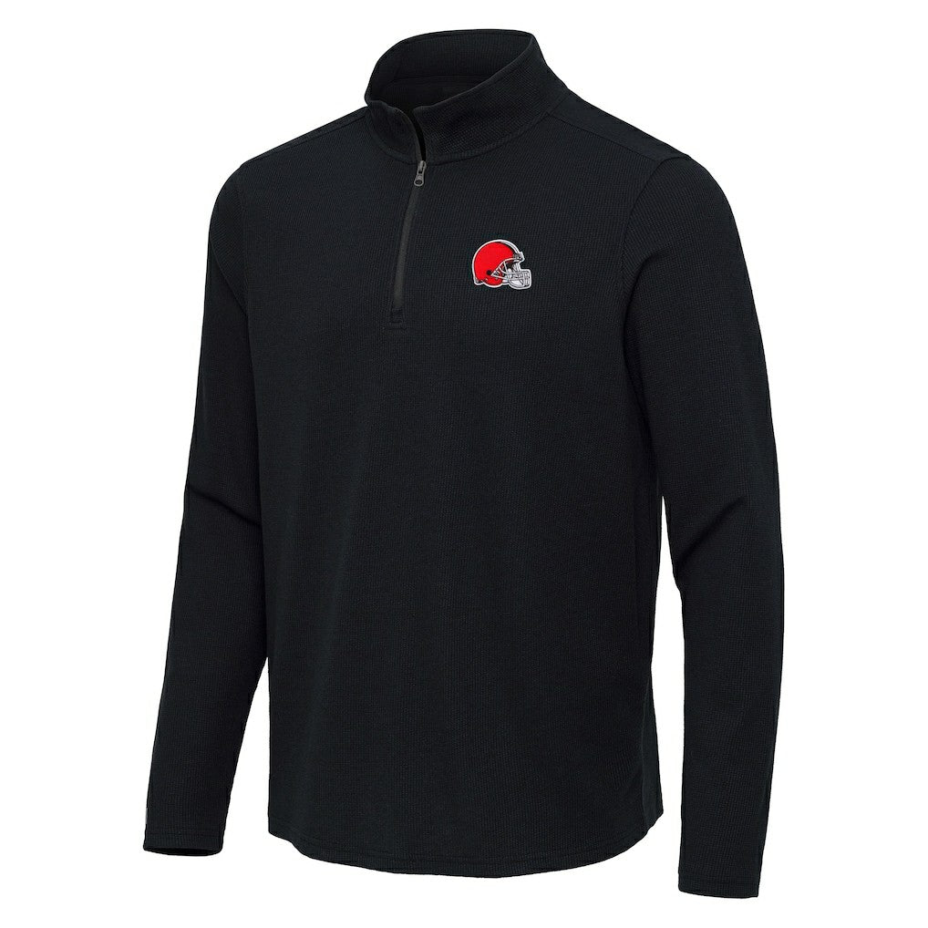 NFL Cleveland Browns Antigua Sync Tri-Blend Quarter-Zip Pullover