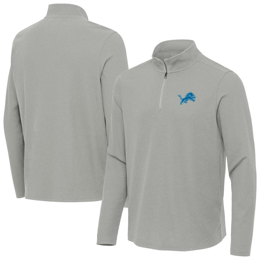 NFL Detroit Lions Antigua Sync Tri-Blend Quarter-Zip Pullover