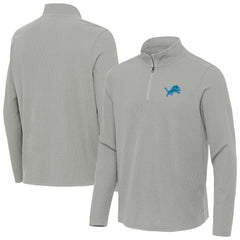NFL Detroit Lions Antigua Sync Tri-Blend Quarter-Zip Pullover