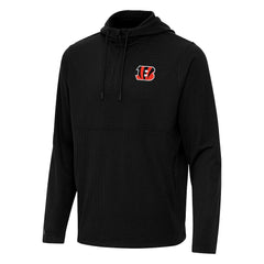 NFL Cincinnati Bengals Antigua Connected Quarter-Zip Pullover Hoodie