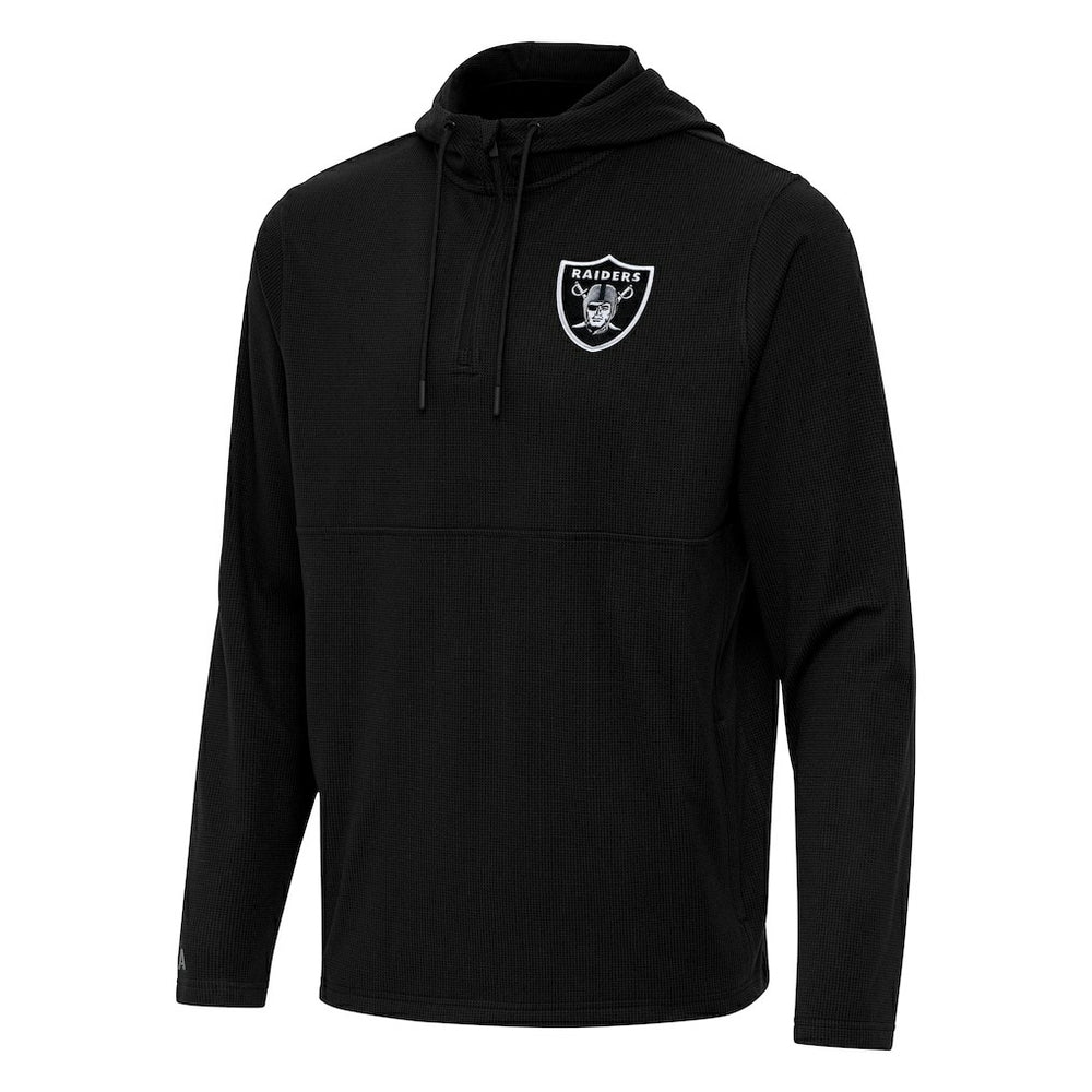 NFL Las Vegas Raiders Antigua Connected Quarter-Zip Pullover Hoodie