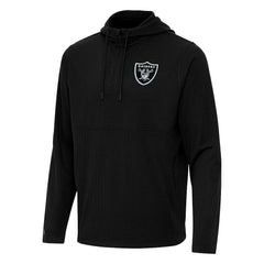 NFL Las Vegas Raiders Antigua Connected Quarter-Zip Pullover Hoodie