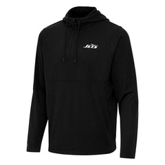 NFL New York Jets Antigua Connected Quarter-Zip Pullover Hoodie