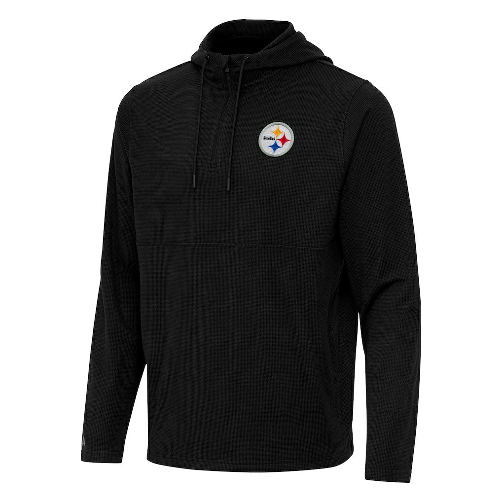 NFL Pittsburgh Steelers Antigua Connected Quarter-Zip Pullover Hoodie