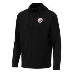 NFL Pittsburgh Steelers Antigua Connected Quarter-Zip Pullover Hoodie