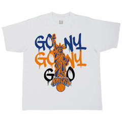 New York Knicks Stadium Essentials Unisex Oversized Go NY Go T-Shirt - White outlet