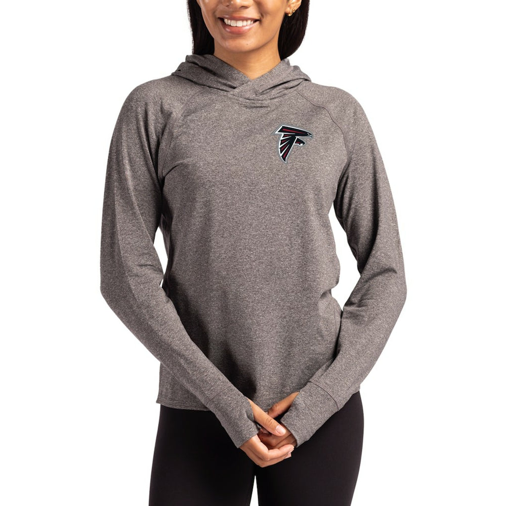 NFL Atlanta Falcons Cutter & Buck Women's Primary Logo Adapt Knit Recycled Raglan Pullover Hoodie