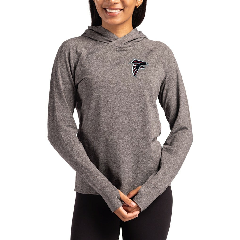 NFL Atlanta Falcons Cutter & Buck Women's Primary Logo Adapt Knit Recycled Raglan Pullover Hoodie